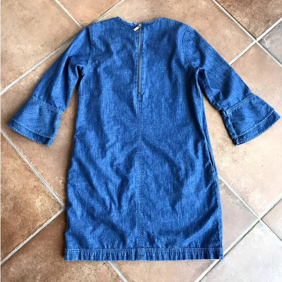 Gap Denim Shift Dress with Bell Sleeves size S - Picture 2 of 7